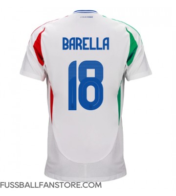 Italien Nicolo Barella #18 Replik Auswärtstrikot EM 2024 Kurzarm